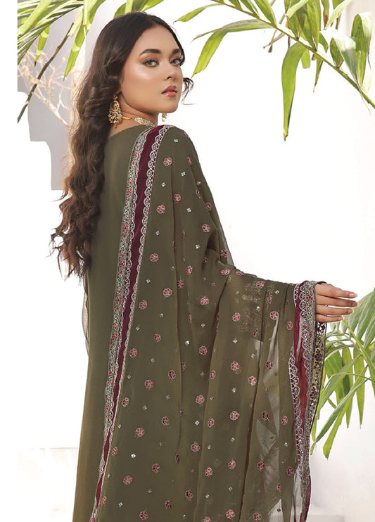 Sidra By Bin Hameed Luxury Chiffon Semi Stitched 3pcs