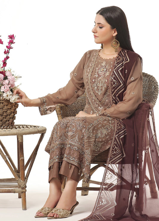 Sidra By Bin Hameed Luxury Chiffon Semi Stitched 3pcs