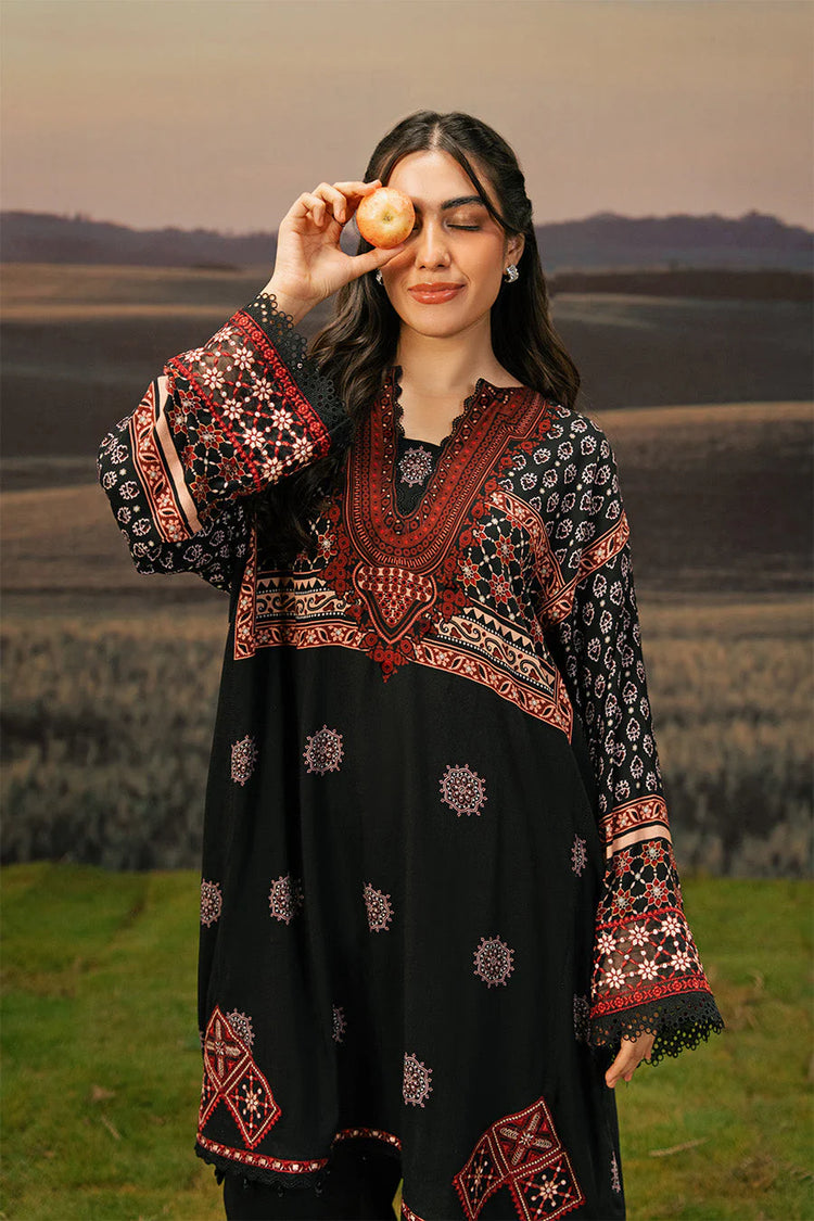 M/BASICS [3 Pc Unstitched Embroidered Arabic Lawn Suit | MB-PFUS25-09A