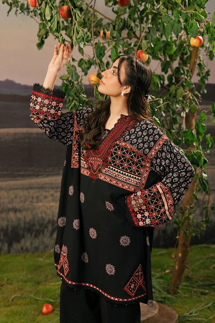 M/BASICS [3 Pc Unstitched Embroidered Arabic Lawn Suit | MB-PFUS25-09A