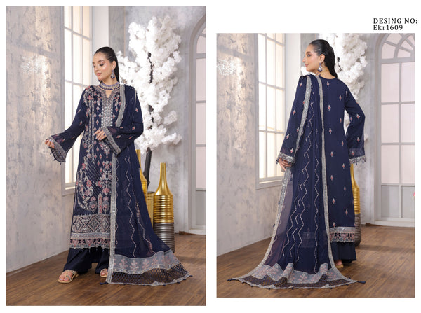 UKASH BY BIN HAMEED SEM-STITCHED | EKR1609