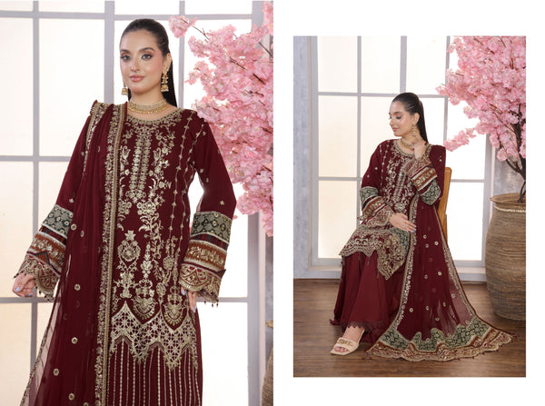 UKASH BY BIN HAMEED SEM-STITCHED | RAY1610