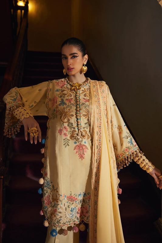 ELAN LUXURY UN-STITCHED 3PC | EL25-07 A