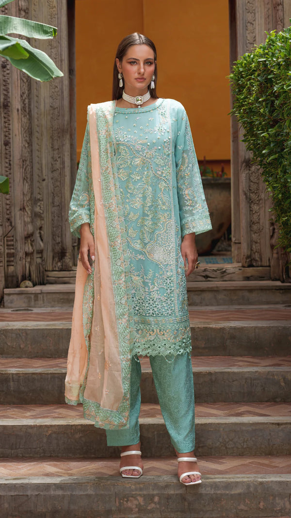 ELYSIAN BY ZAINAB FAZLANI LUXURY SEMI STITCHED CHIFFON ZFEC-001