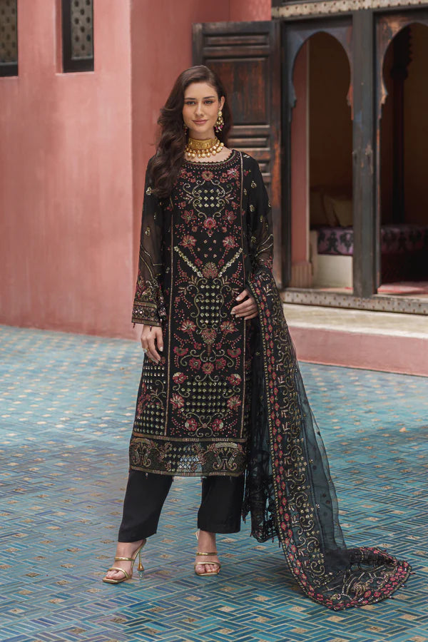 ELYSIAN BY ZAINAB FAZLANI LUXURY SEMI STITCHED CHIFFON ZFEC-008
