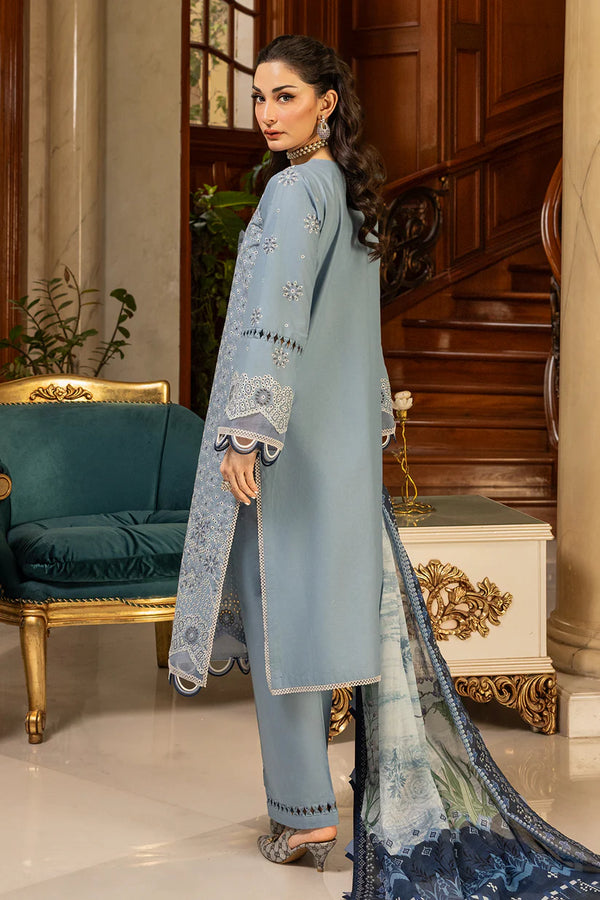 ZELLBURY CHIKANKARI UN-STITCHED 3PC | 4003