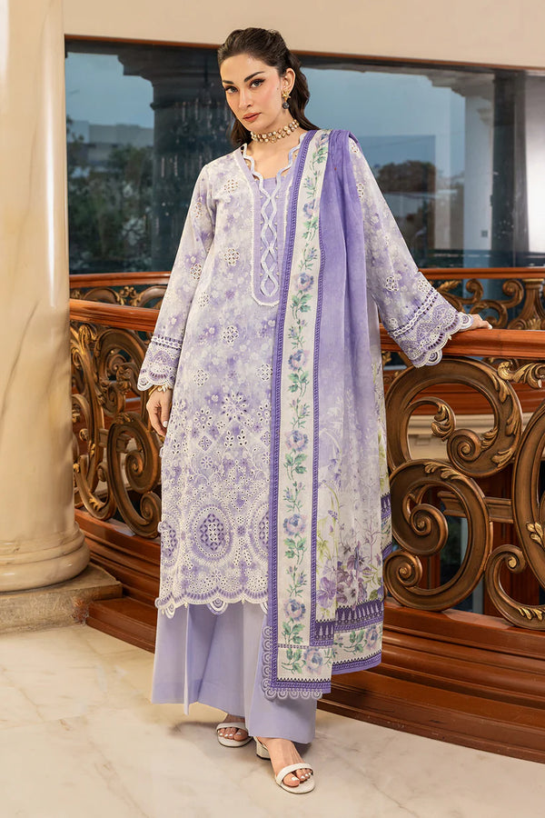 ZELLBURY CHIKANKARI UN-STITCHED 3PC | 4004
