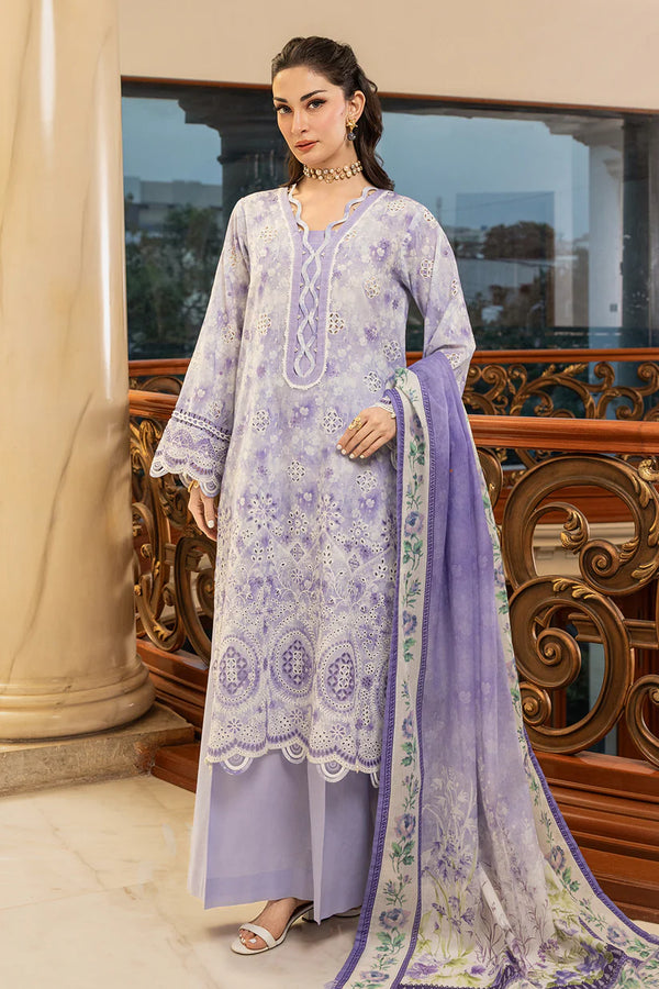 ZELLBURY CHIKANKARI UN-STITCHED 3PC | 4004