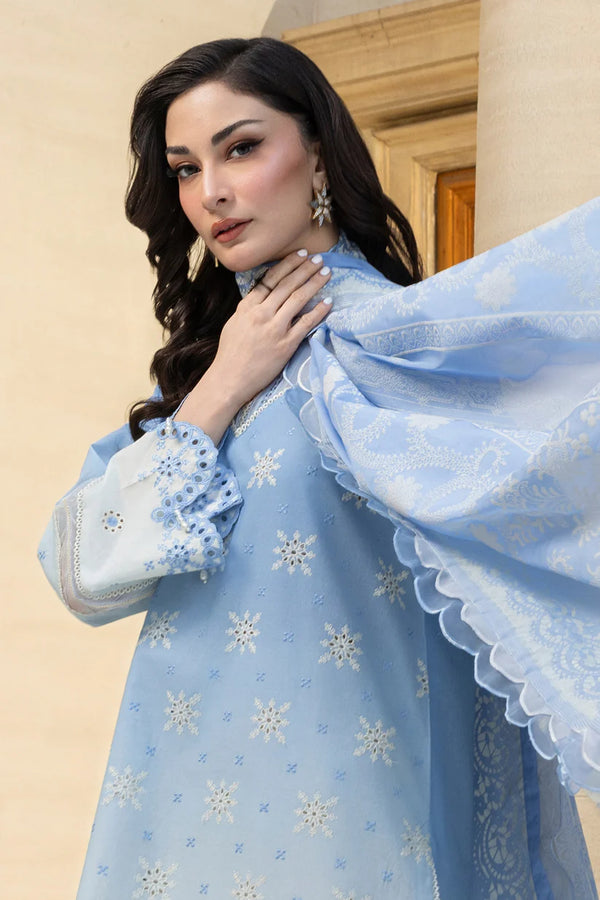 ZELLBURY CHIKANKARI UN-STITCHED 3PC | 4009