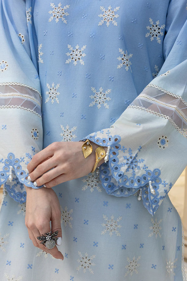 ZELLBURY CHIKANKARI UN-STITCHED 3PC | 4009