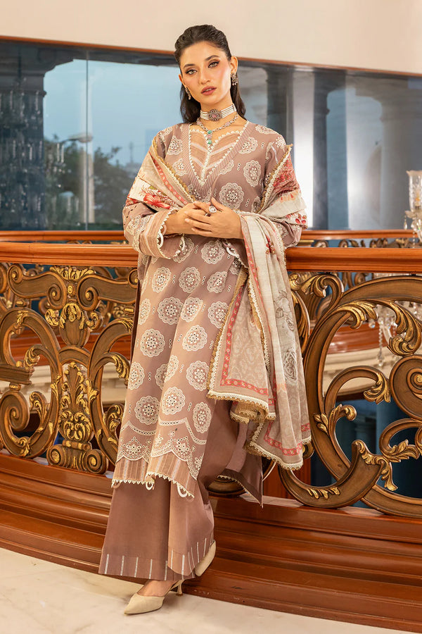 ZELLBURY CHIKANKARI UN-STITCHED 3PC | 4011