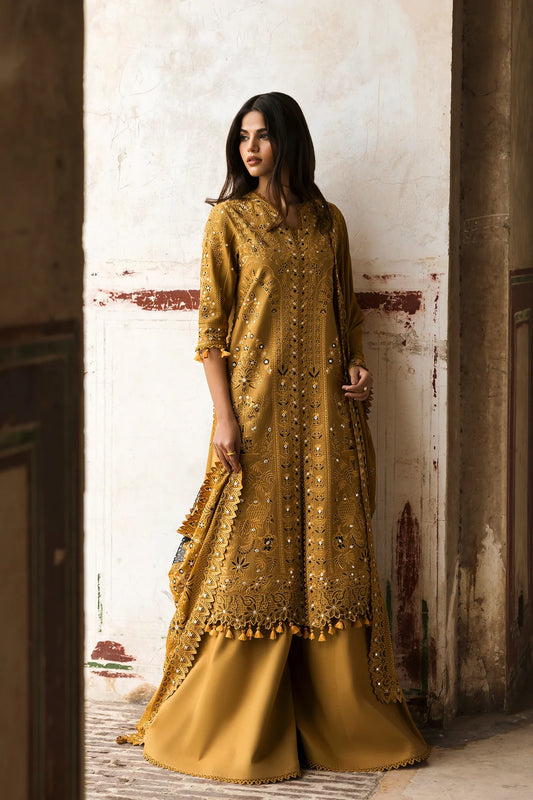 MULAAQAT BY AFROZEH UN-STITCHED 3PC | Wafa