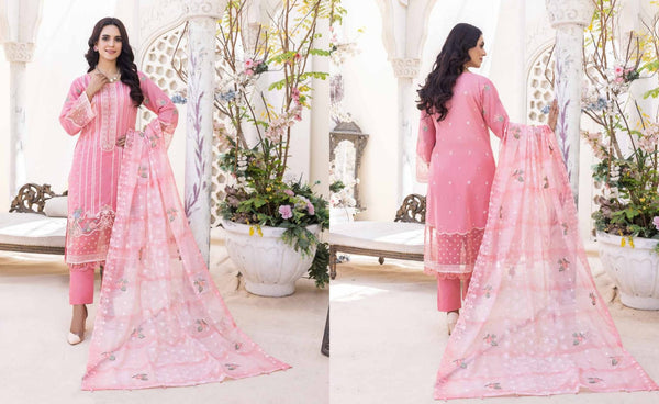 BALEEQ BY NOOR'S SWISS SEMI STICHED 3 PC|24- D 04