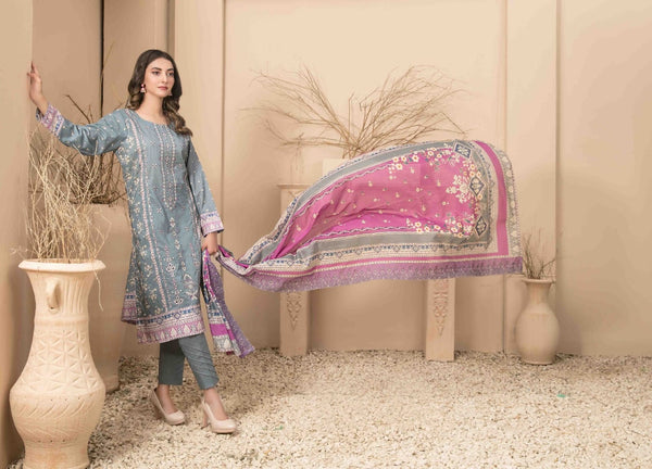 FARIDEH BY TAWAKKAL |UNSTITCHED LAWN 3PC|D-2598