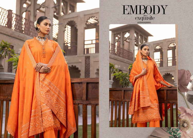 NOOR E CHASHAM BY KHOOBSURAT UN-STICHED 3-PC|L-02