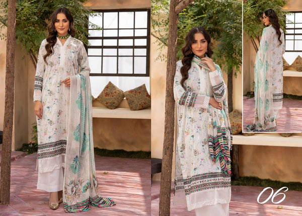 MAHEES UN-STICHED CHIKANKARI 3 PC|D-06