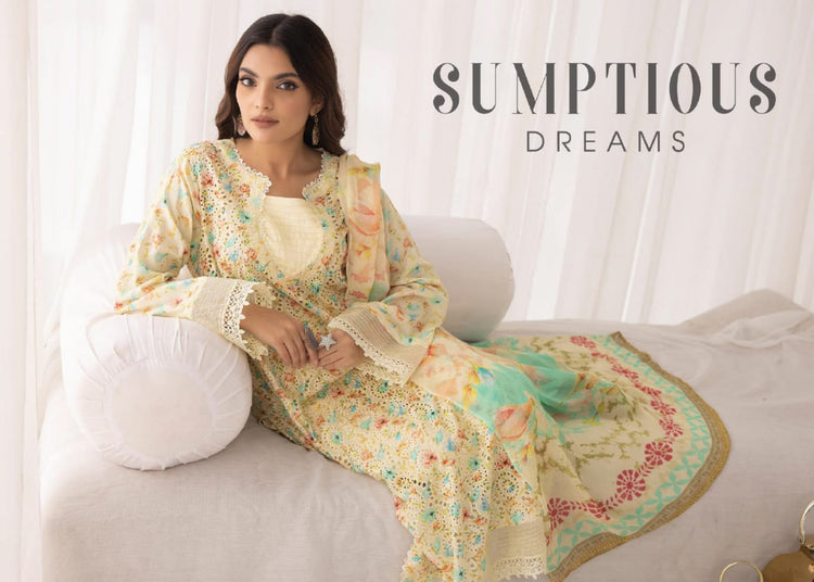 AMELLE BY AALAYA UN-STICHED LAWN|D-02