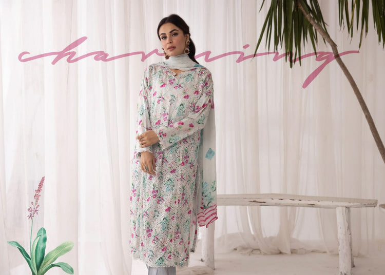 AMELLE BY AALAYA UN-STICHED LAWN|D-07