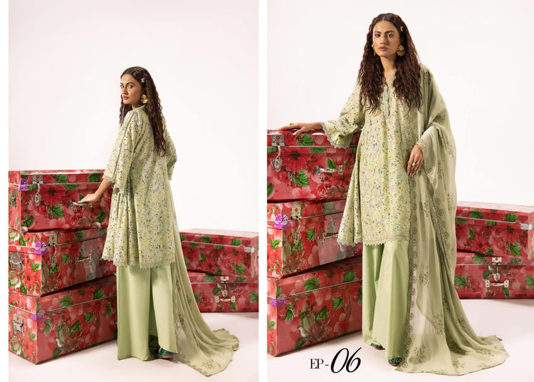 PRINTKARI BY KHOOBSURAT CHIKANKARI UN-STICHED 3 PC|D-06