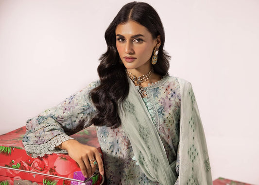 PRINTKARI BY KHOOBSURAT CHIKANKARI UN-STICHED 3 PC|D-10