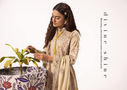 PRINTKARI BY KHOOBSURAT CHIKANKARI UN-STICHED 3 PC|D-11