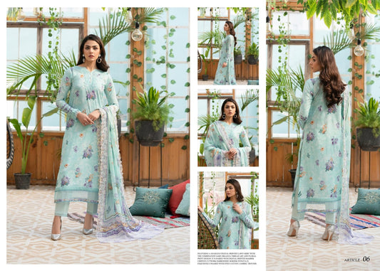 BLOOMY BLOSSOM BY GULJEE UN-STITCHED 3PC| D-02