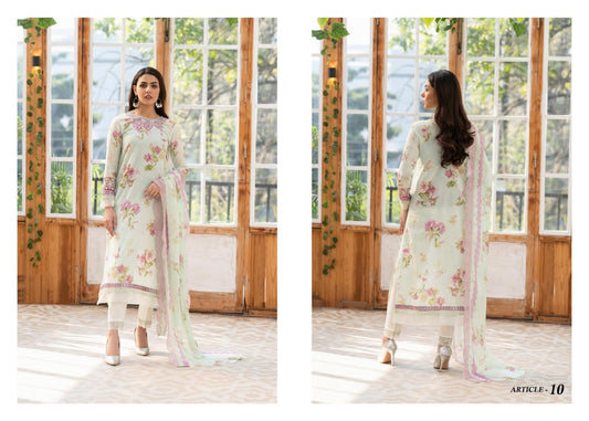 BLOOMY BLOSSOM BY GULJEE UN-STITCHED 3PC| D-06