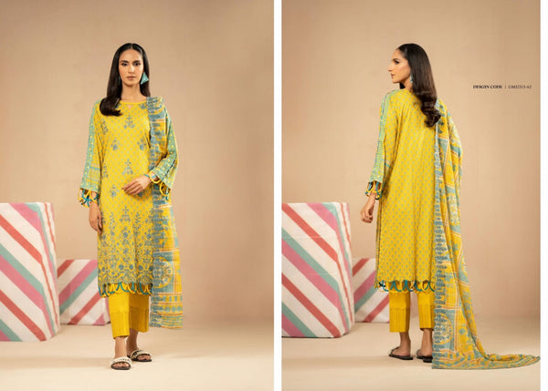MORJA BY GULJEE UN-STITCHED 3PC| D-02