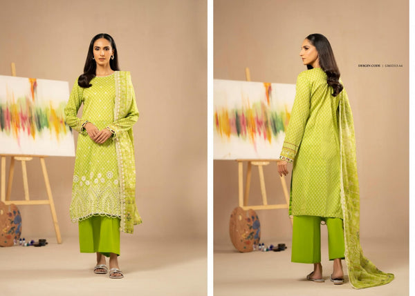 MORJA BY GULJEE UN-STITCHED 3PC| D-04
