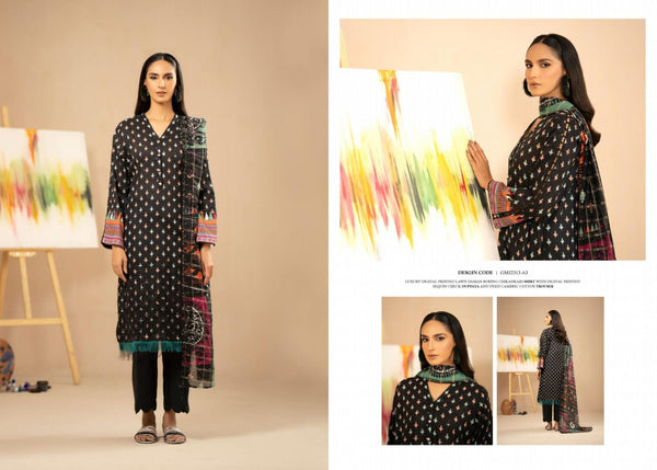 MORJA BY GULJEE UN-STITCHED 3PC| D-03