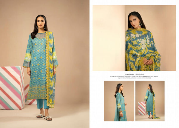 MORJA BY GULJEE UN-STITCHED 3PC| D-06