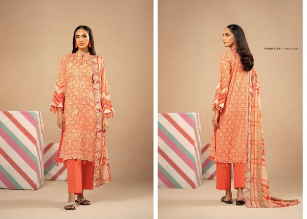 MORJA BY GULJEE UN-STITCHED 3PC| D-09