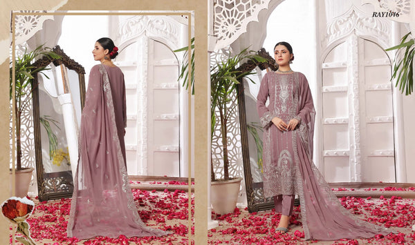 NAZIN LUXURY CHIFFON SEMI-STITCHED 3PC | D-08