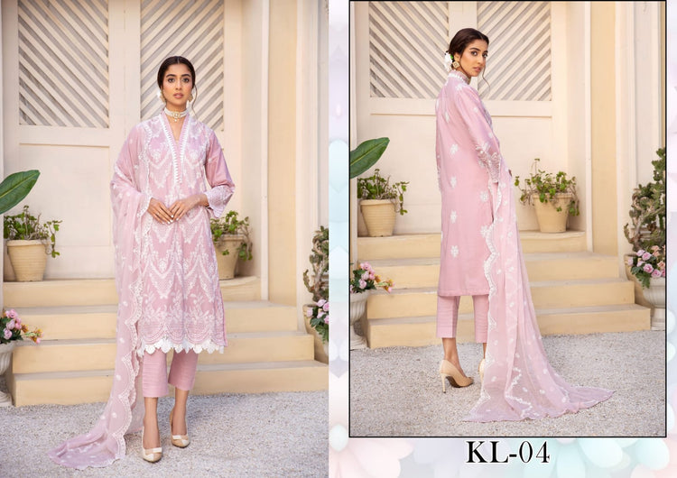 LAWNKARI BY KHOOBSURAT UN-STITCHED 3PC | D-KL-04