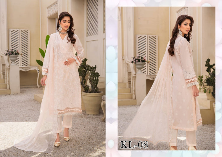 LAWNKARI BY KHOOBSURAT UN-STITCHED 3PC | D-KL-08