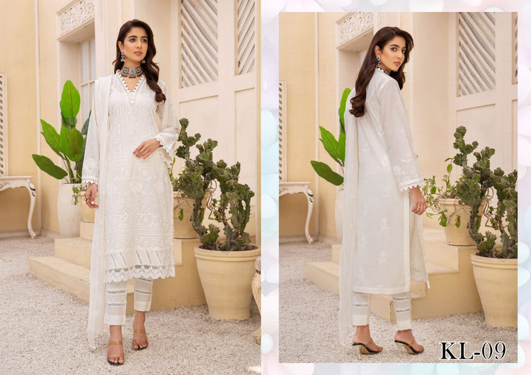 LAWNKARI BY KHOOBSURAT UN-STITCHED 3PC | D-KL-09