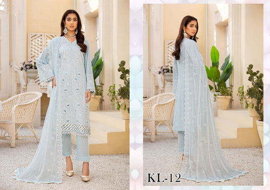 LAWNKARI BY KHOOBSURAT UN-STITCHED 3PC | D-KL-12