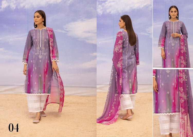 ZARKIS BY RIAZ ARTS UN-STITCHED 3PC | D-04