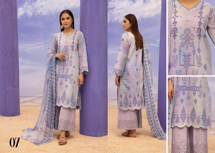 ZARKIS BY RIAZ ARTS UN-STITCHED 3PC | D-07