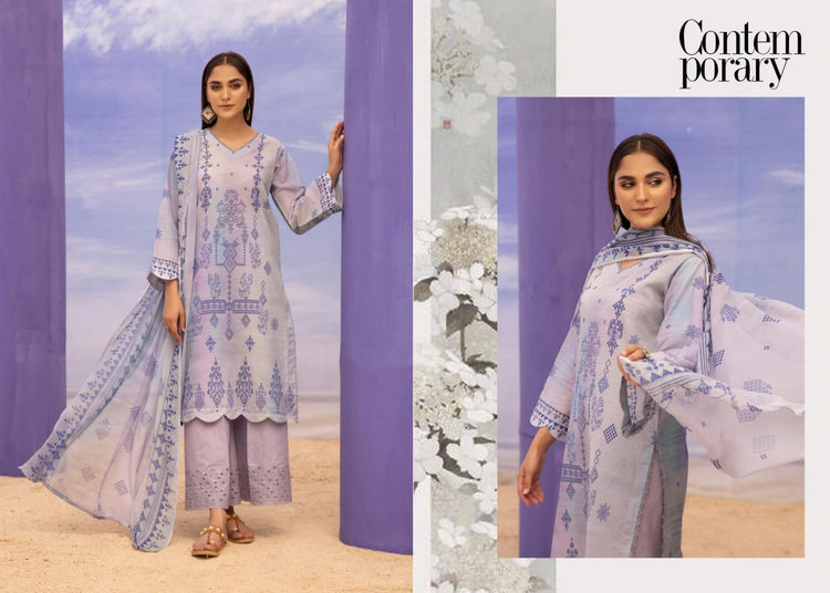 ZARKIS BY RIAZ ARTS UN-STITCHED 3PC | D-07