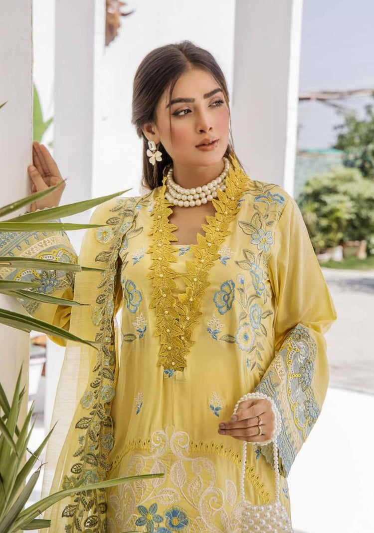 ZAFREEN BY ZARA ALI SEMI STITCHED 3PC | D-02