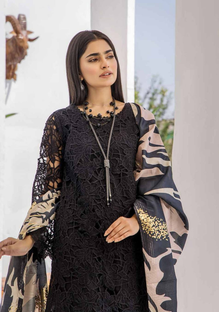 ZAFREEN BY ZARA ALI SEMI STITCHED 3PC | D-01