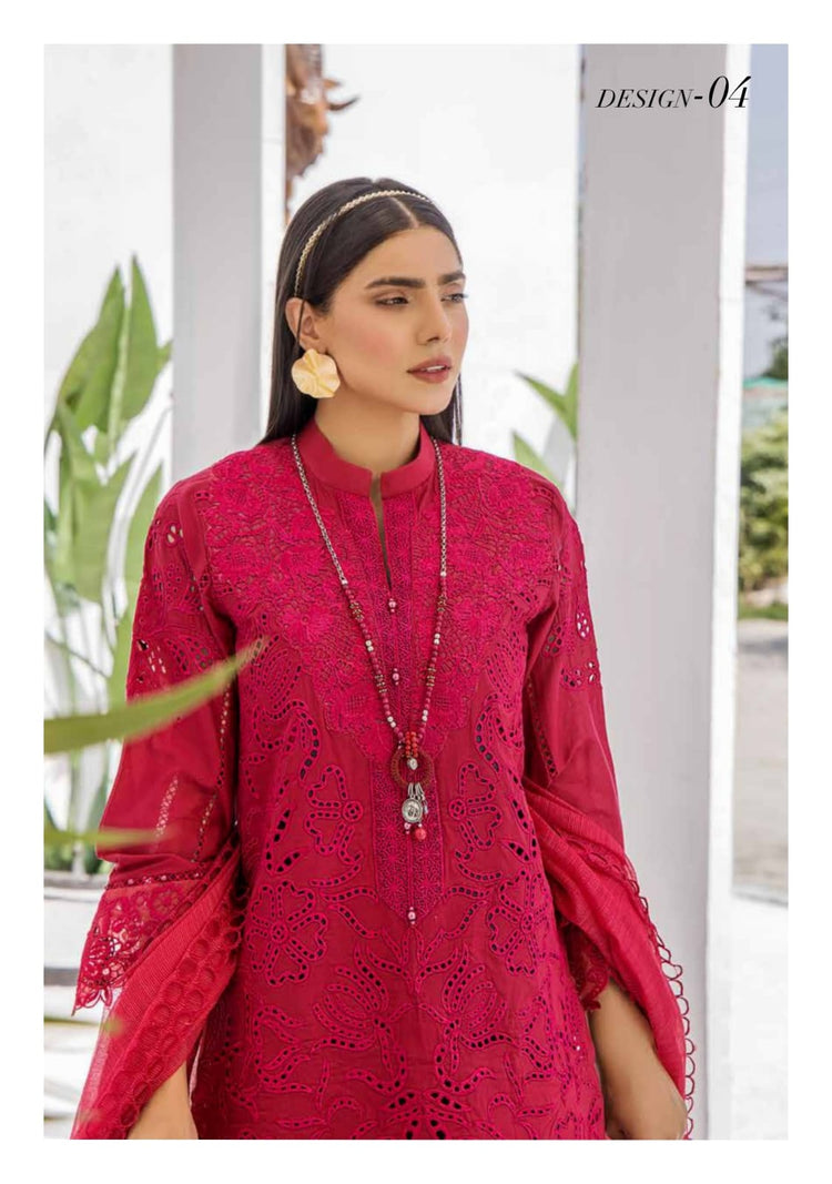 ZAFREEN BY ZARA ALI SEMI STITCHED 3PC | D-04