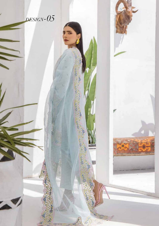 ZAFREEN BY ZARA ALI SEMI STITCHED 3PC | D-05