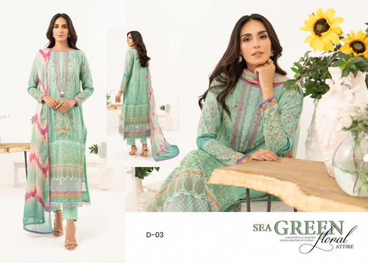 MINA BY GULJEE UN-STITCHED 3PC | D-03