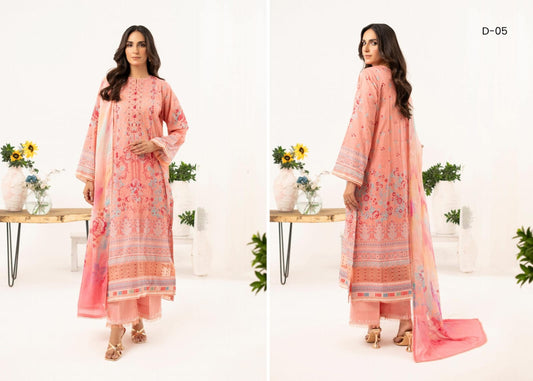 MINA BY GULJEE UN-STITCHED 3PC | D-05