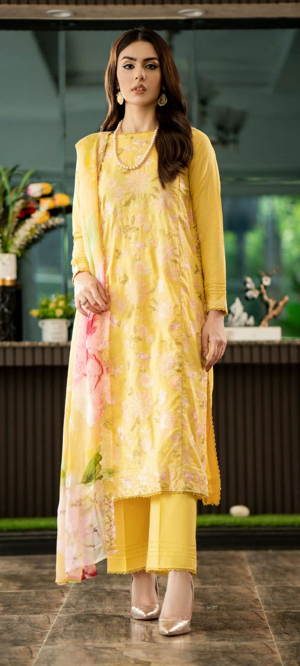 ZENITHLAWN EMBROIDERED UN-STITCHED| D-49
