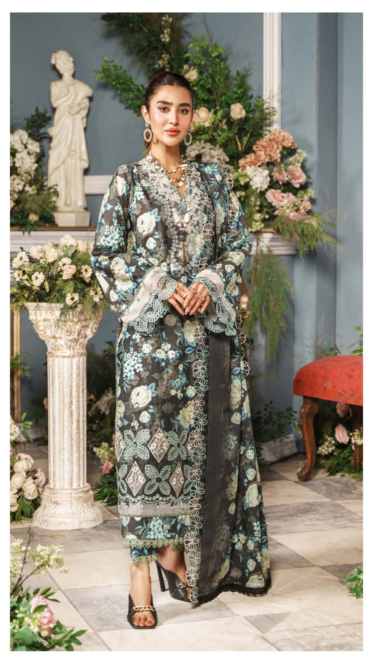 PRINTKARI BY ALZOHAIB CUTWORK UN-STITCHED 3PC | D-08