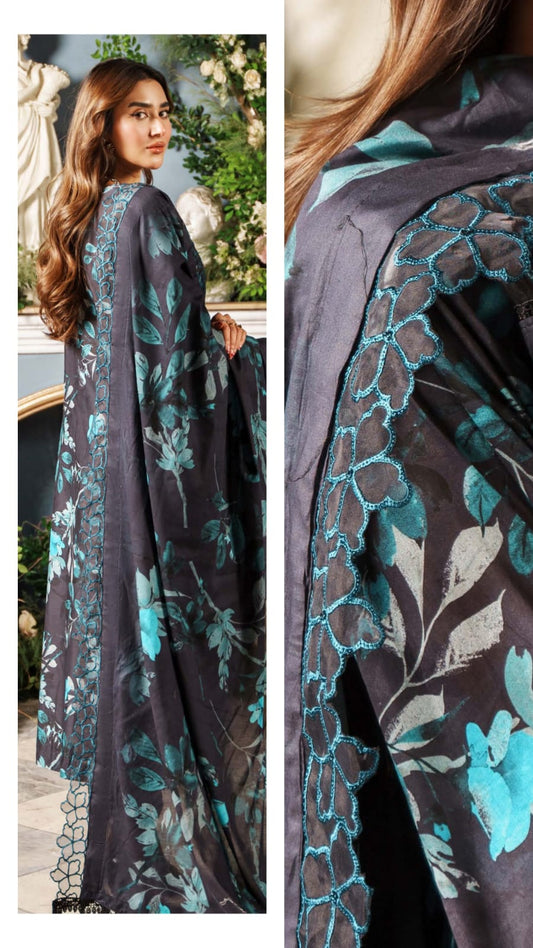 PRINTKARI BY ALZOHAIB CUTWORK UN-STITCHED 3PC | D-01