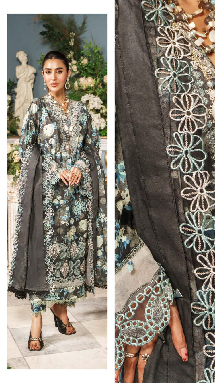 PRINTKARI BY ALZOHAIB CUTWORK UN-STITCHED 3PC | D-08